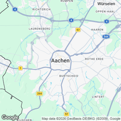 Karte von Aachen und Umgebung