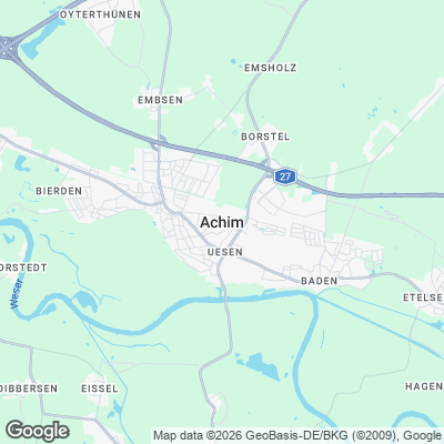 Karte von Achim und Umgebung