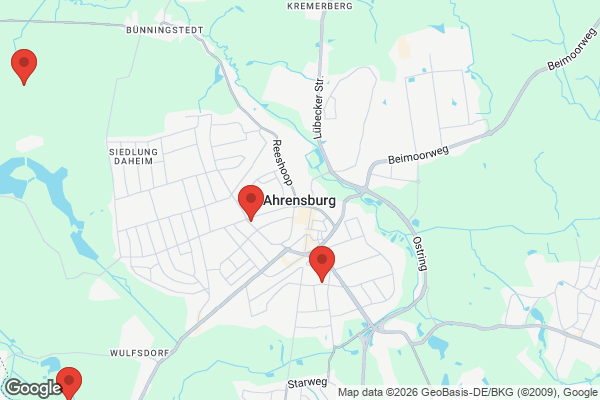 Karte mit Entrümpelungsaufträgen in Ahrensburg