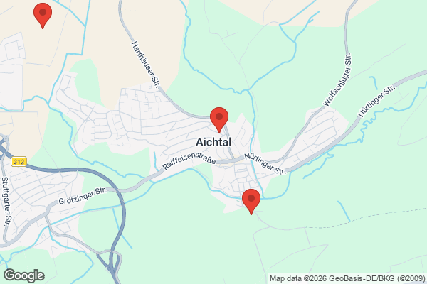 Karte mit Entrümpelungsaufträgen in Aichtal