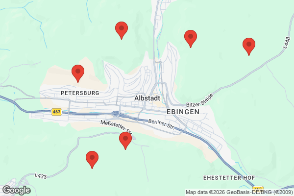 Karte mit Entrümpelungsaufträgen in Albstadt