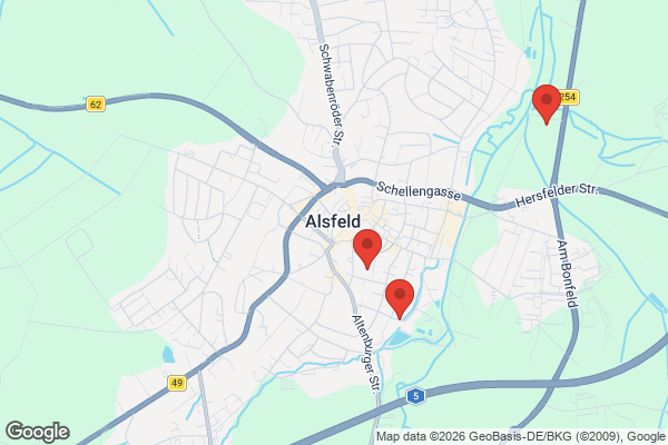Karte mit Entrümpelungsaufträgen in Alsfeld