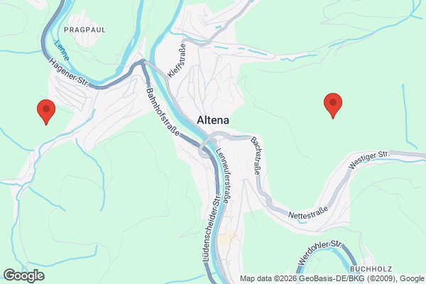 Karte mit Entrümpelungsaufträgen in Altena
