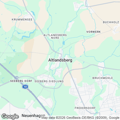 Karte von Altlandsberg und Umgebung