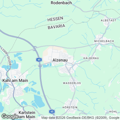Karte von Alzenau und Umgebung