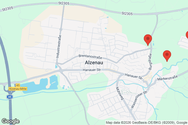 Karte mit Entrümpelungsaufträgen in Alzenau