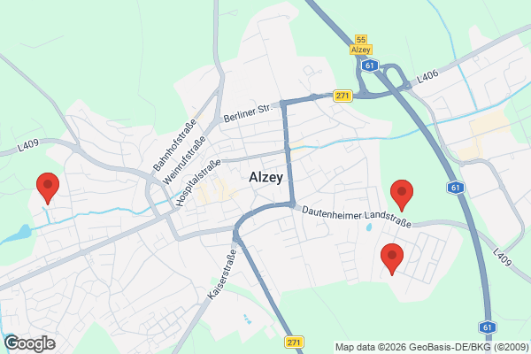 Karte mit Entrümpelungsaufträgen in Alzey