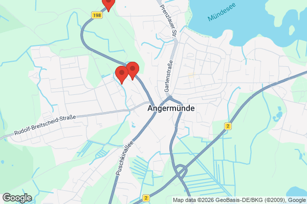 Karte mit Entrümpelungsaufträgen in Angermünde