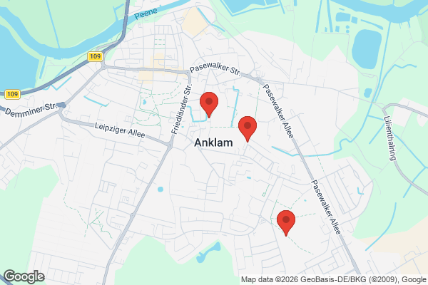 Karte mit Entrümpelungsaufträgen in Anklam