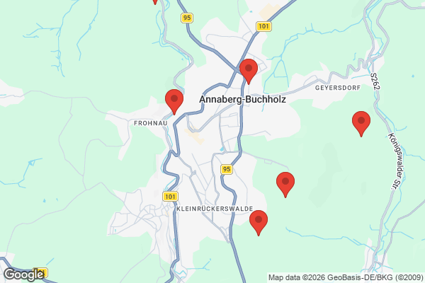 Karte mit Entrümpelungsaufträgen in Annaberg-Buchholz
