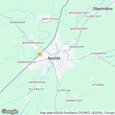 Karte von Apolda und Umgebung