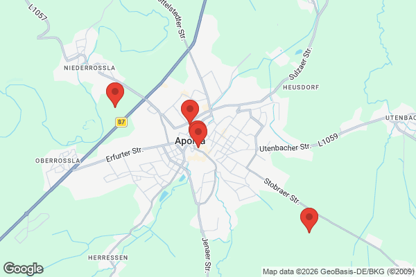 Karte mit Entrümpelungsaufträgen in Apolda