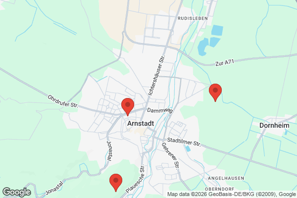 Karte mit Entrümpelungsaufträgen in Arnstadt