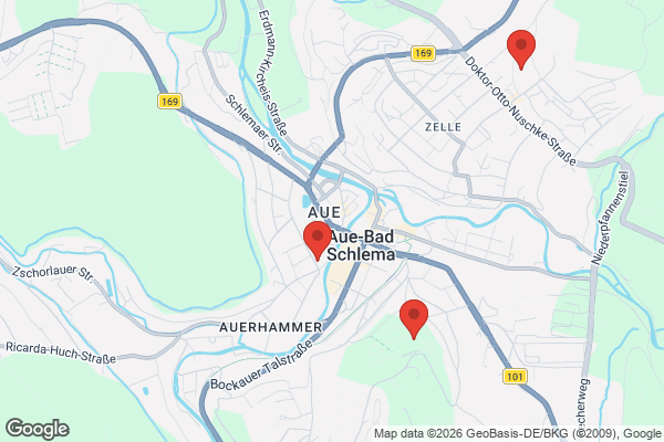 Karte mit Entrümpelungsaufträgen in Aue