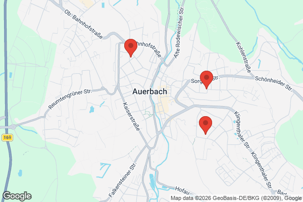 Karte mit Entrümpelungsaufträgen in Auerbach