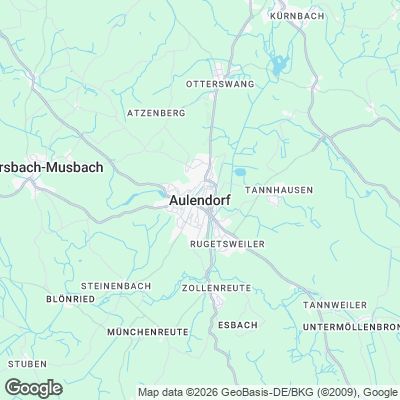 Karte von Aulendorf und Umgebung