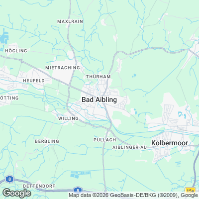 Karte von Bad Aibling und Umgebung