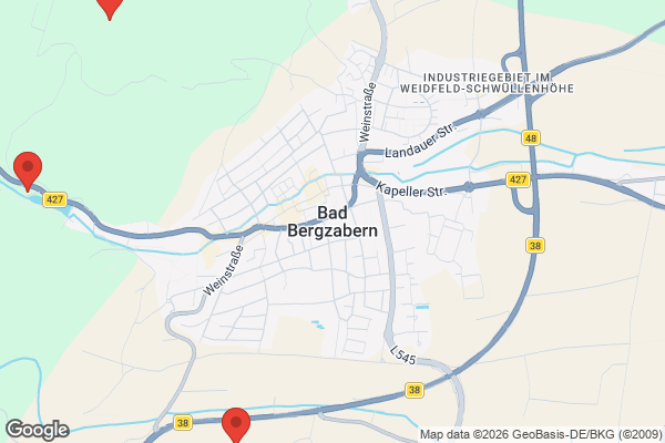 Karte mit Entrümpelungsaufträgen in Bad Bergzabern
