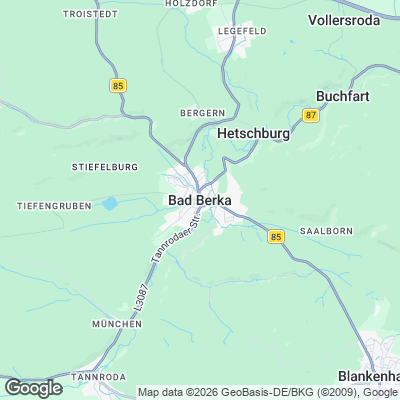 Karte von Bad Berka und Umgebung