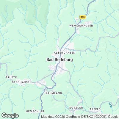 Karte von Bad Berleburg und Umgebung