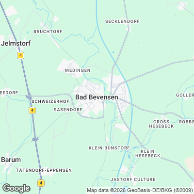 Karte von Bad Bevensen und Umgebung