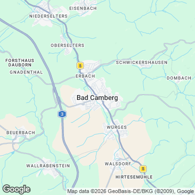 Karte von Bad Camberg und Umgebung
