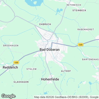 Karte von Bad Doberan und Umgebung