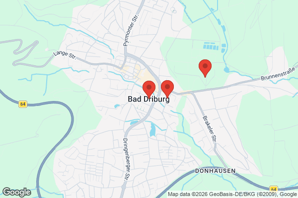 Karte mit Entrümpelungsaufträgen in Bad Driburg