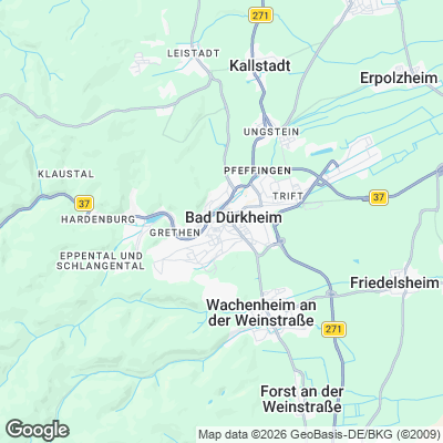 Karte von Bad Dürkheim und Umgebung