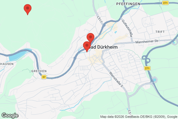 Karte mit Entrümpelungsaufträgen in Bad Dürkheim