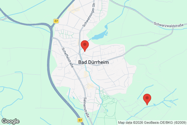 Karte mit Entrümpelungsaufträgen in Bad Dürrheim