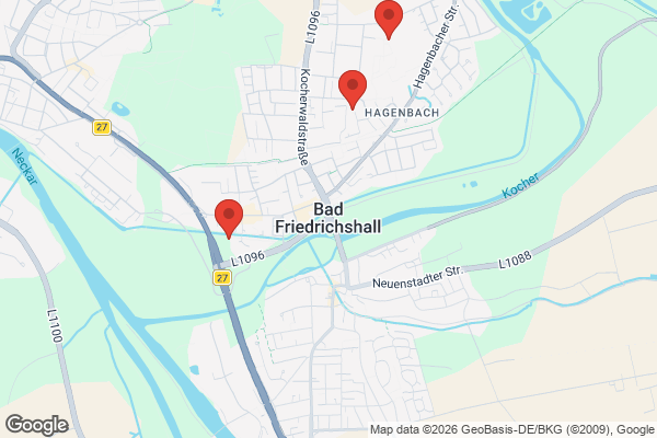 Karte mit Entrümpelungsaufträgen in Bad Friedrichshall