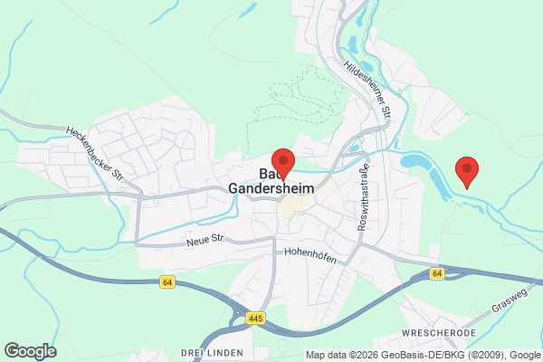 Karte mit Entrümpelungsaufträgen in Bad Gandersheim