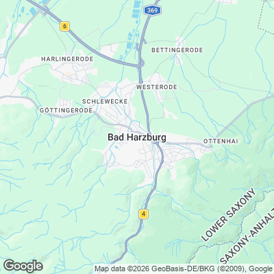 Karte von Bad Harzburg und Umgebung
