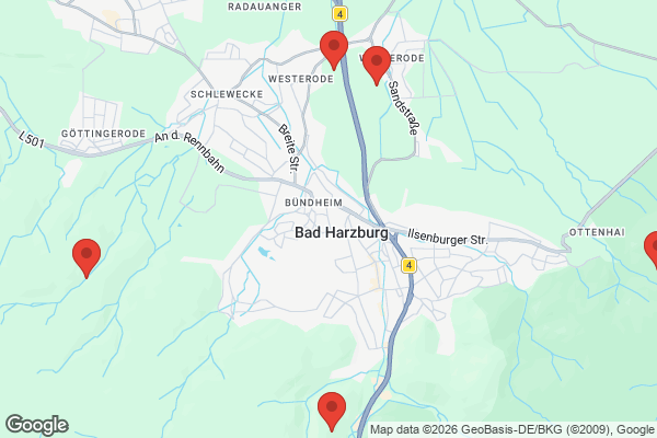 Karte mit Entrümpelungsaufträgen in Bad Harzburg