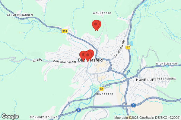 Karte mit Entrümpelungsaufträgen in Bad Hersfeld