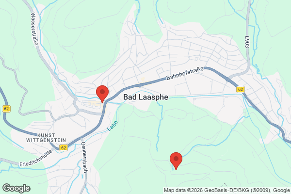Karte mit Entrümpelungsaufträgen in Bad Laasphe