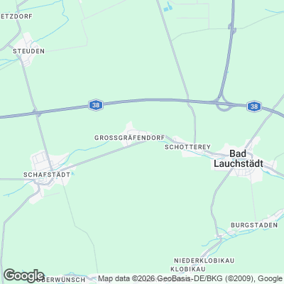 Karte von Bad Lauchstädt und Umgebung