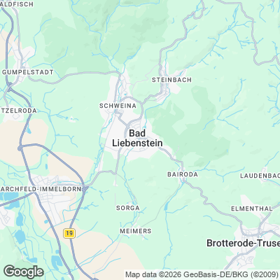 Karte von Bad Liebenstein und Umgebung
