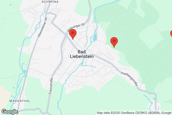 Karte mit Entrümpelungsaufträgen in Bad Liebenstein