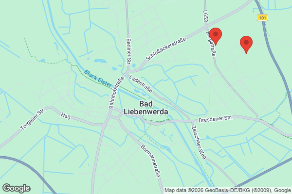 Karte mit Entrümpelungsaufträgen in Bad Liebenwerda