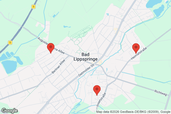 Karte mit Entrümpelungsaufträgen in Bad Lippspringe