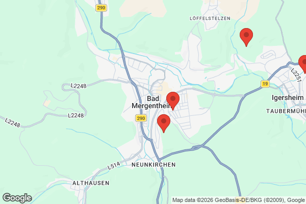 Karte mit Entrümpelungsaufträgen in Bad Mergentheim