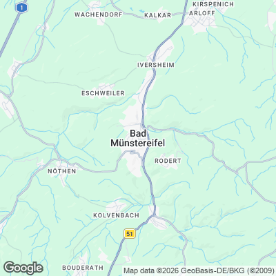 Karte von Bad Münstereifel und Umgebung