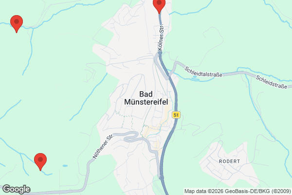 Karte mit Entrümpelungsaufträgen in Bad Münstereifel