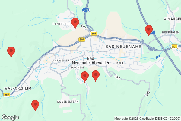 Karte mit Entrümpelungsaufträgen in Bad Neuenahr-Ahrweiler