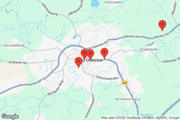 Karte mit Entrümpelungsaufträgen in Bad Oldesloe