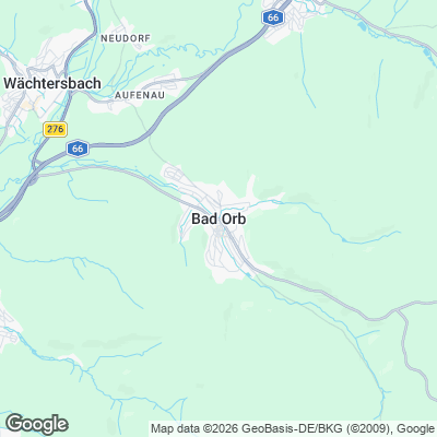 Karte von Bad Orb und Umgebung