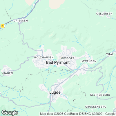 Karte von Bad Pyrmont und Umgebung
