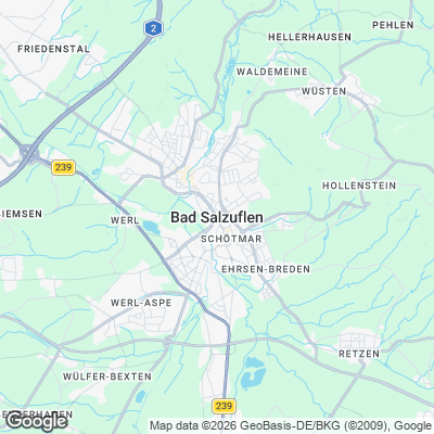 Karte von Bad Salzuflen und Umgebung